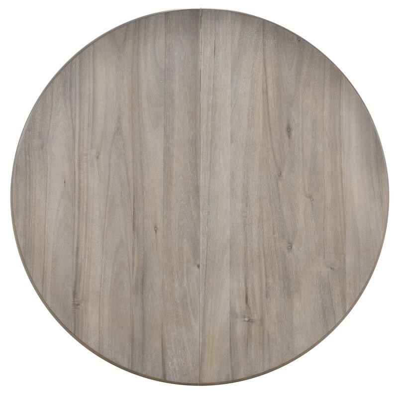 Round Wood Dining Table, Farmhouse Round Extendable Dining Table Kitchen Table for Dining Room, Kitchen