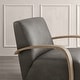 preview thumbnail 28 of 47, Eli Swivel Accent Chair with U-Shaped Wood Arm