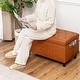 preview thumbnail 4 of 11, Adeco Tufted Storage Ottoman Bench for Living Room Bedroom