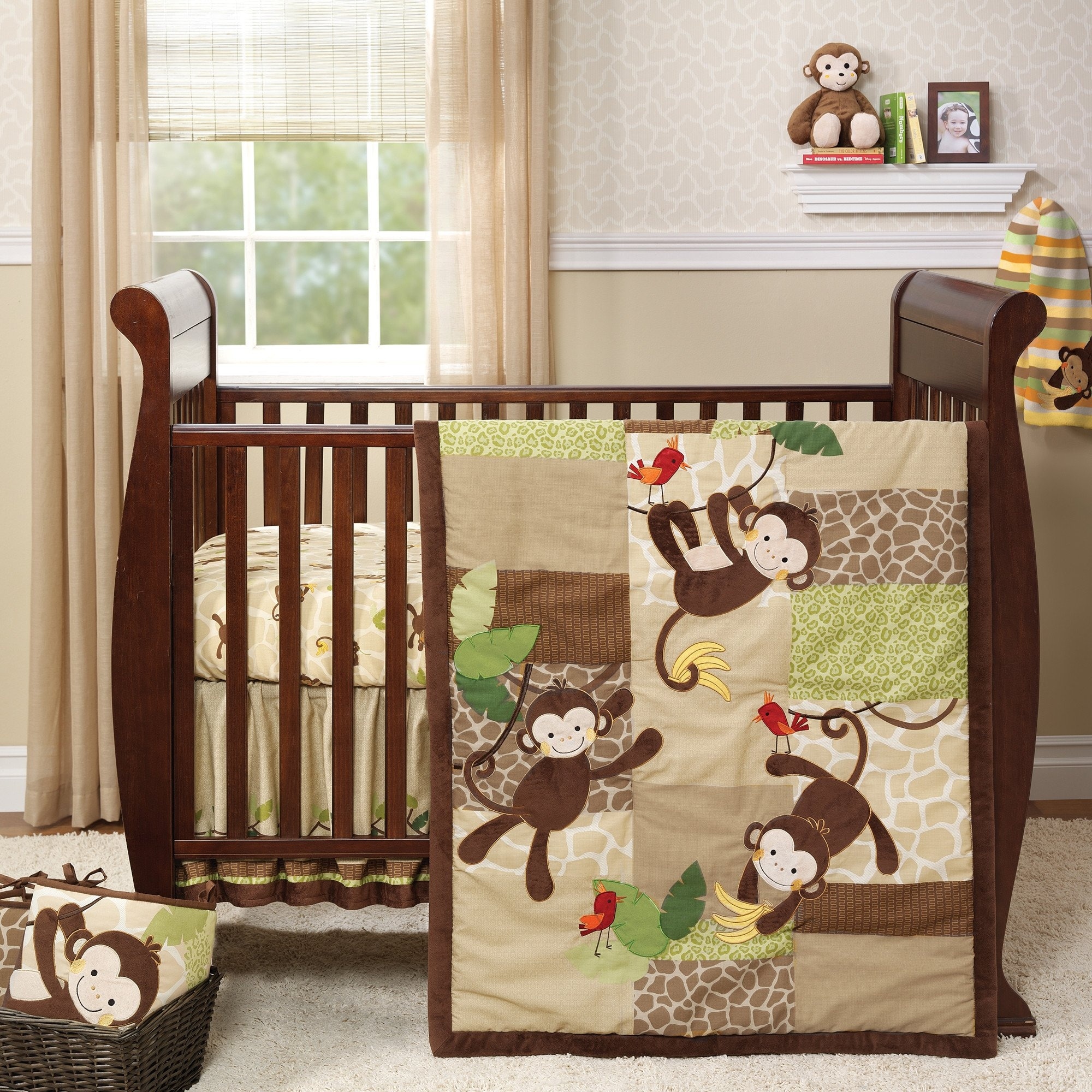 Shop Lambs Ivy Tickles Brown Tan Green Monkey 3 Piece Baby