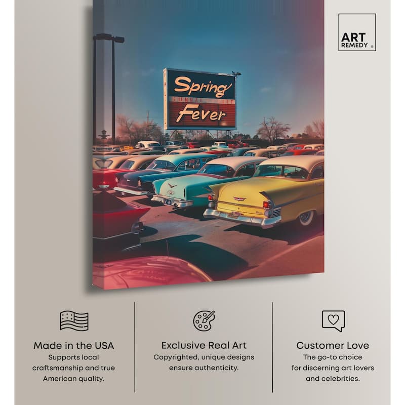 Spring Drive By Canvas by Art Remedy, Gallery Wrapped