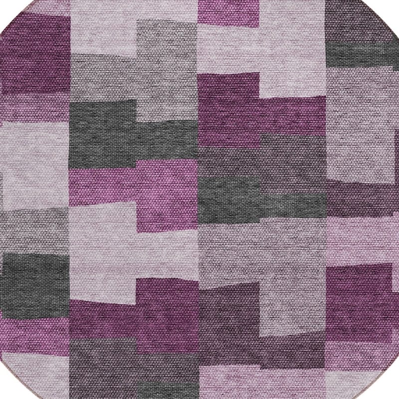 HomeRoots Geometric Transitional Rectangle Outdoor Rug