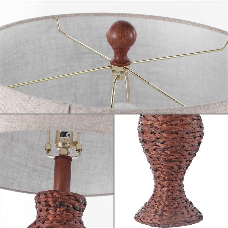 January 31" Seagrass Weave LED Table Lamp, by JONATHAN Y