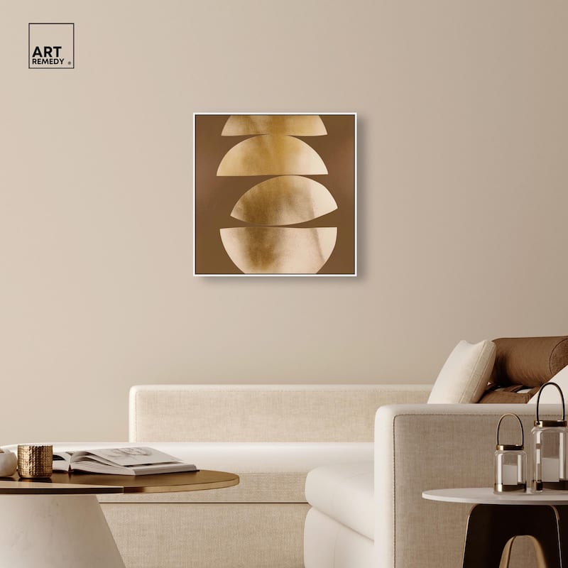 Golden Crescents II Canvas by Art Remedy
