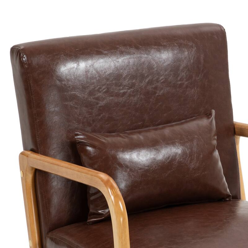 Upholstered Armchair Leisure Chair Accent Chairs Set of 2 with Pillow