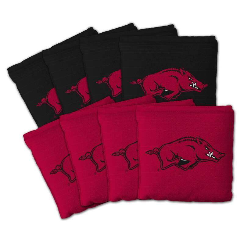 Arkansas Razorbacks NCAA Dual Sided Pro Stop & Slide Cornhole Bags