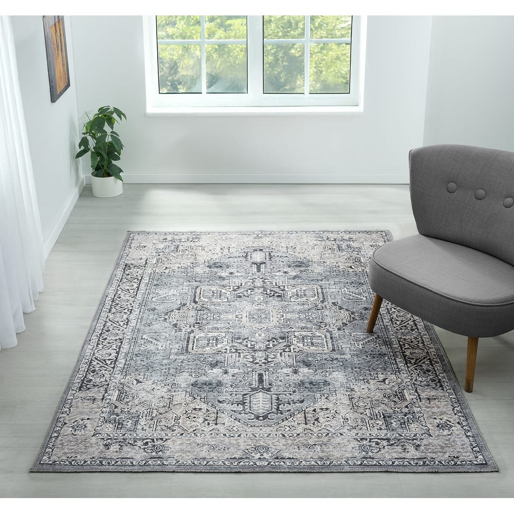 Legacy Monarch Traditional Bordered Washable Area Rug