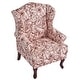 preview thumbnail 5 of 21, 31" W Modern Upholstered Linen Wing Back Accent Chair with Rolled Arm