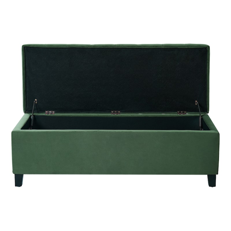 Mission Tufted Fabric Storage Ottoman Bench by Christopher Knight Home