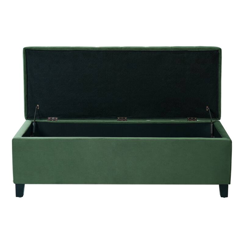 Upholstered Storage Ottoman Bench for Bedroom, Entryway & Foot Rest