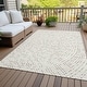 preview thumbnail 35 of 111, Machine Washable Indoor/ Outdoor Modern Dotty Chantille Rug Ivory - 10' x 14'