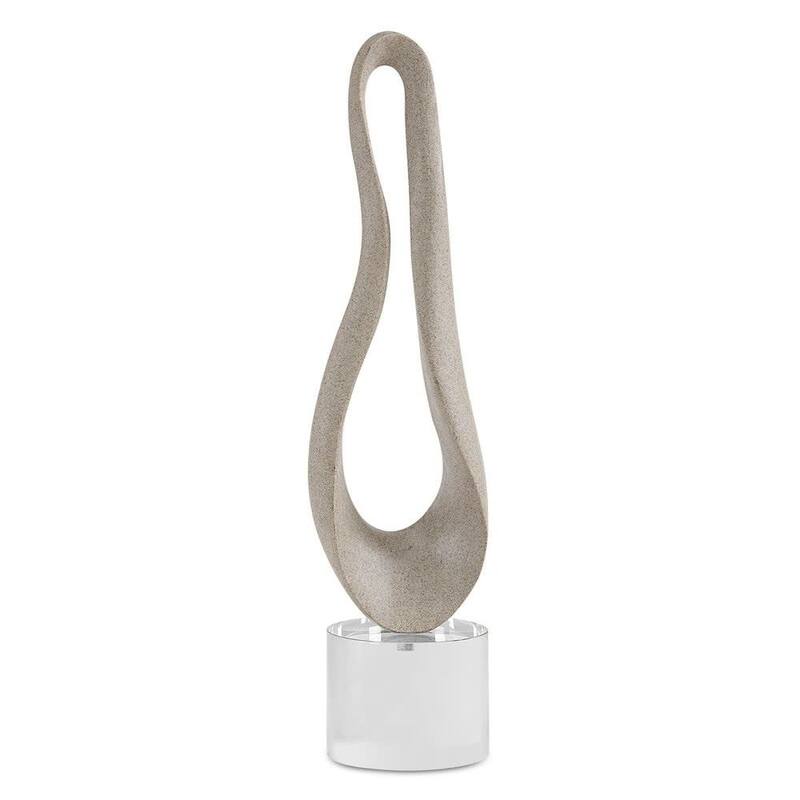 Uttermost 18166 Oval Harmony 25-9/16" Tall Crystal and Polyresin - Crystal / Ivory