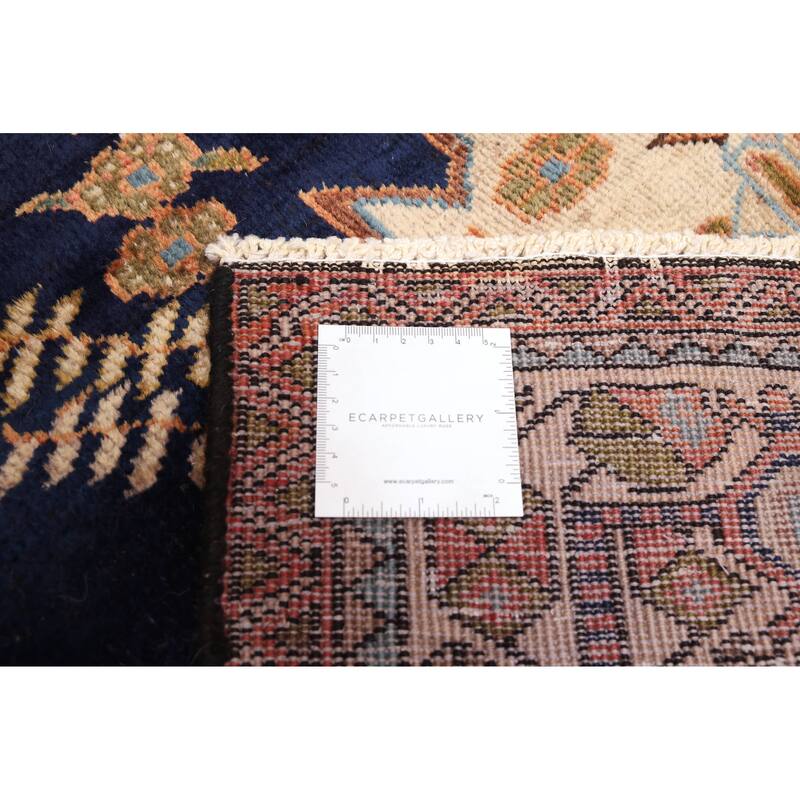 ECARPETGALLERY Hand-knotted Anatolian Vintage Dark Navy Wool Rug - 4'8 x 9'9