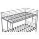 preview thumbnail 12 of 13, Silver Twin over Twin Metal Bunk Bed with Safety Guardrail
