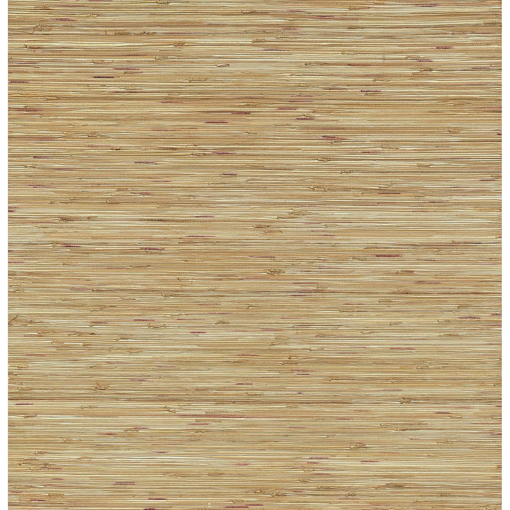 A-Street Prints Shuang Light Brown Handmade Grasscloth Wallpaper