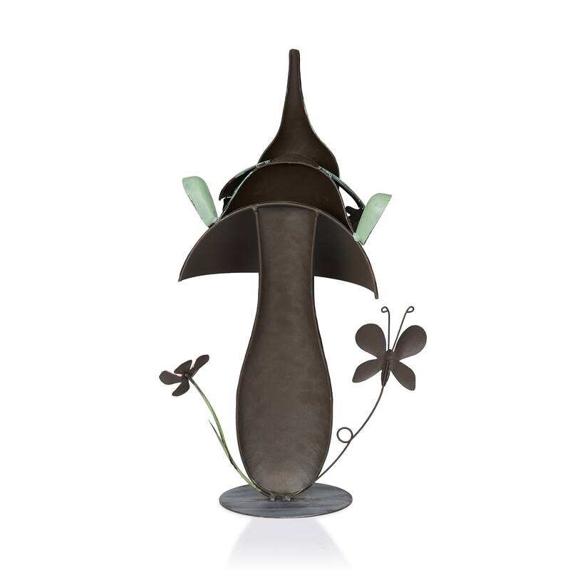 Metal Gnome with Mushroom