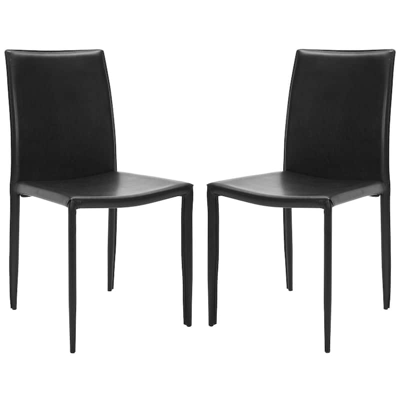 SAFAVIEH Oneida Faux Leather Dining Room Chair (Set of 2) - 18.9" W x 22.8" L x 35.8" H - 19"Wx23"Dx36"H