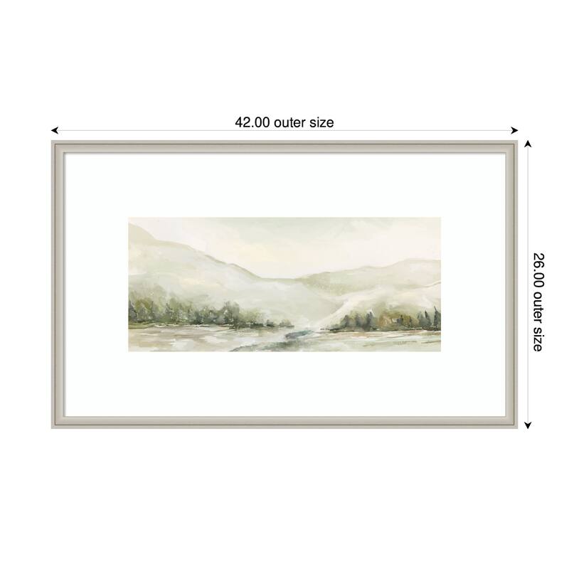 Kate and Laurel AQ Winter Landscape No. 6 by Annie Quigley Framed Wall Art Print