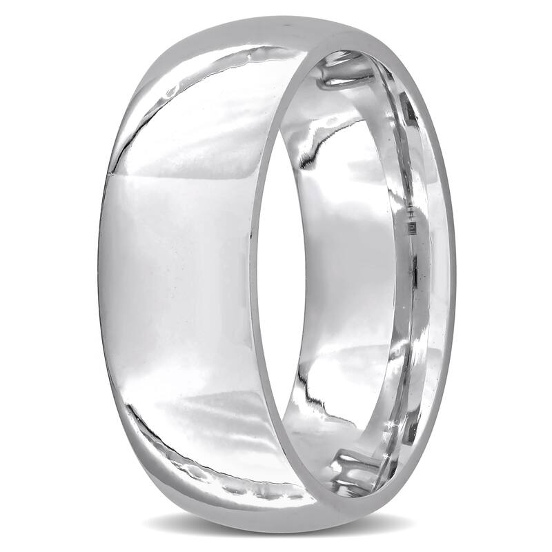 Miadora Men's 7.5mm Comfort Fit Wedding Band in 14k White Gold