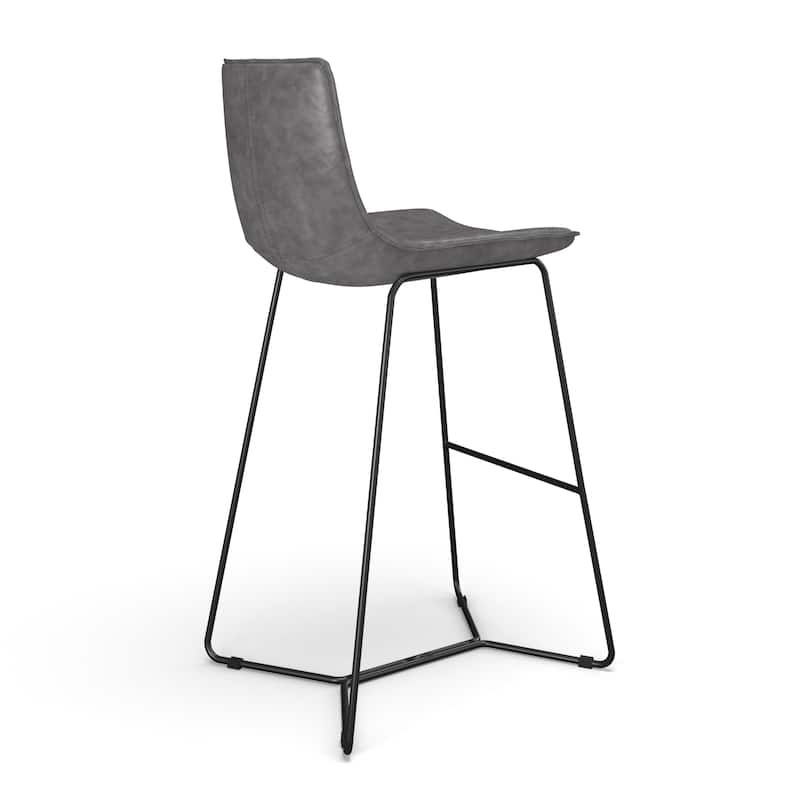 Madison Vegan Leather Bar Height Stools (Set of 2)