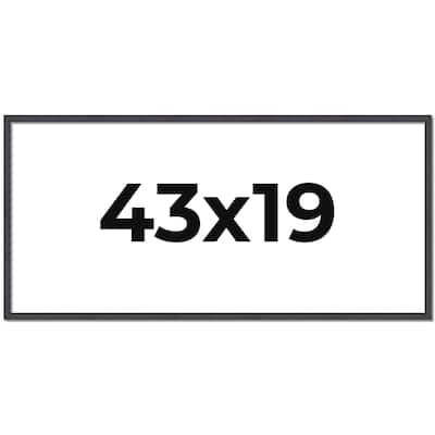 43x19 Frame Brown Solid Wood Picture Frame - Complete Modern Photo