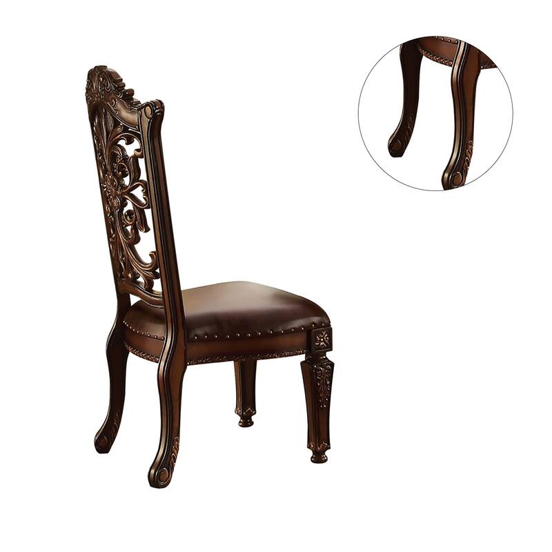 Set of 2 Wood Side Chairs in Cherry Finish
