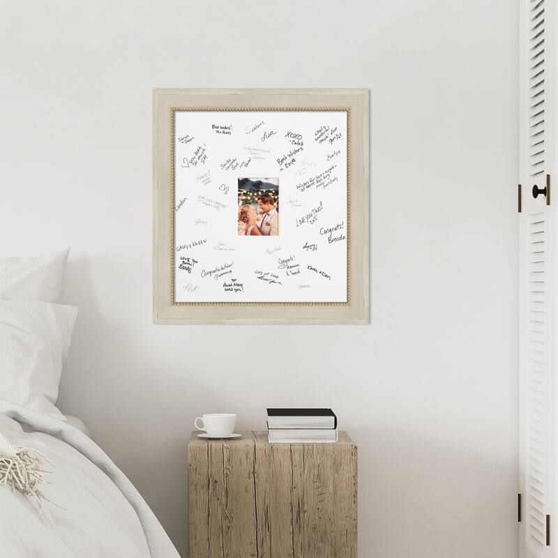 Parthenon Signature Mat Picture Frame - Autograph Photo Frame Guest Book Alternative for Weddings, Graduations, or Retirement