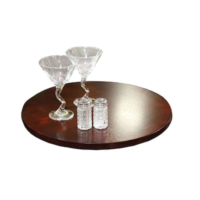 Wooden Frame Lazy Susan, Espresso Brown