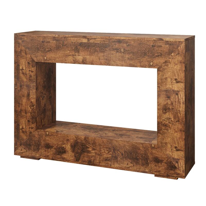 Anmytek 47"Rustic Open Frame Console Table Farmhouse Entryway and Living Room Storage