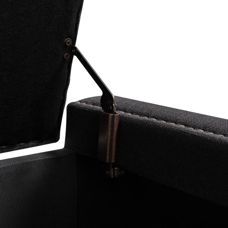 Felix Classic Button-Tufted Storage Bench With Nailhead Trims By HULALA HOME