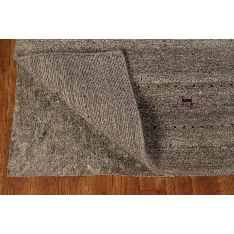 Animals Tribal Gabbeh Area Rug Hand-Knotted Wool Carpet - 5'3" x 7'7"