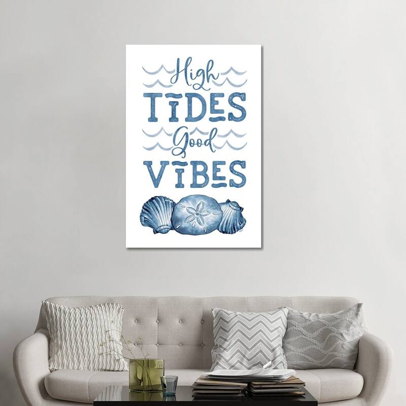 iCanvas "Deep Blue Sea X On White" by Tara Reed Canvas Print - 48x32x1.5