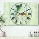 preview thumbnail 1 of 4, Designart 'Natural Feathers on Wood I' Cottage 3 Panels Large Wall CLock - 36 in. wide x 28 in. high - 3 panels