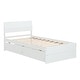 preview thumbnail 7 of 7, Twin Size Wood Bed Frame with Drawers, Wooden Platform Bed Frame with Headboard and 2 Storage Drawers, for Kids Teens Adults