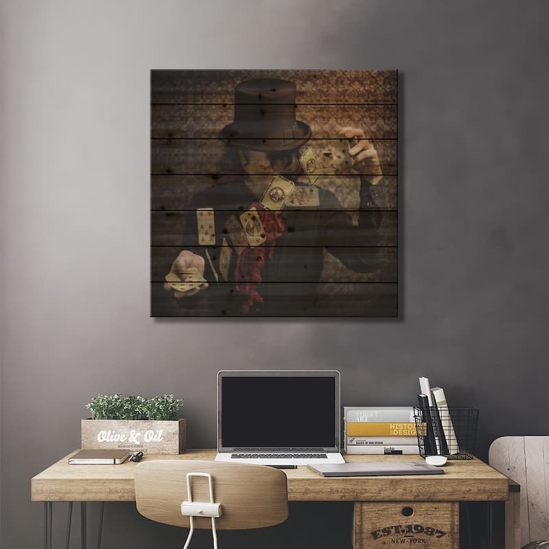 Try Your Fortune Print On Wood by Kiyo Murakami - Multi-Color