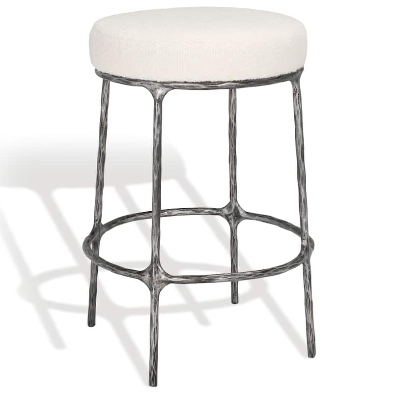SAFAVIEH Couture Christella 26-inch Counter Stool (Fully Assembled) - 21.3 In. W x 21.3 In. D x 26 In. H - 21Wx21Dx26H