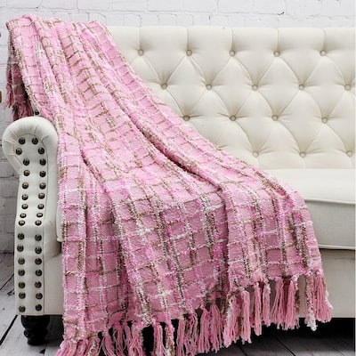 Multicolor Chenille Throw Blanket