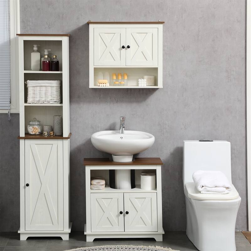 Farmhouse Under Sink Bathroom Cabinet