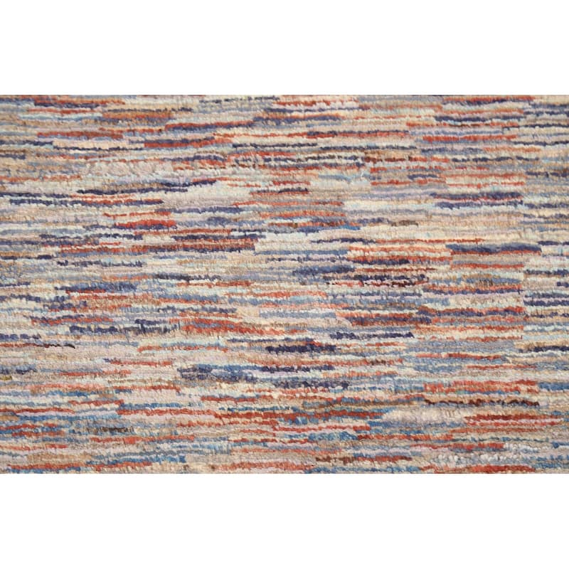 Modern Striped Gabbeh Kashkoli Oriental Area Rug Handmade Wool Carpet - 2'1" x 3'0"
