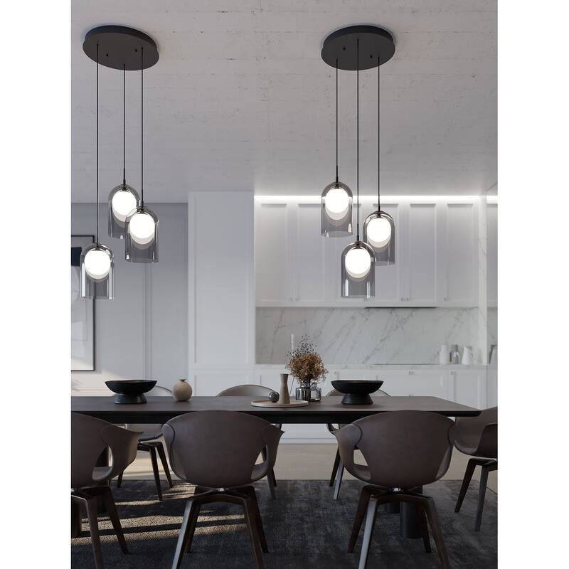 AFX KRNP08L30D1RND3 Kiran 24" Wide LED Multi Light Pendant