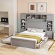 preview thumbnail 41 of 52, Modern Platform Bed with Integrated Cabinet and Drawers