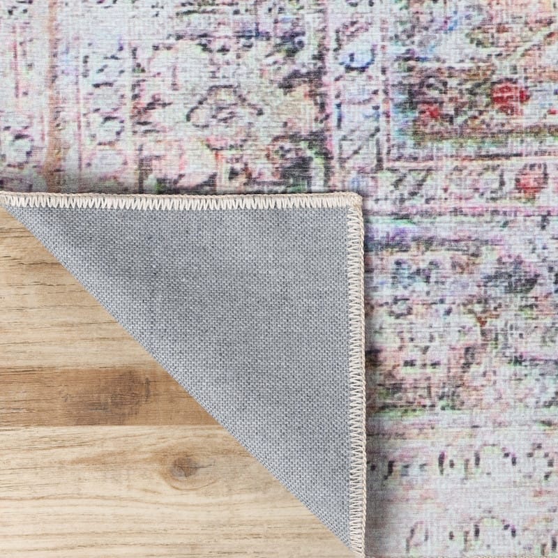 Superior Lottie Distressed Geometric Farmhouse Indoor Area Rug