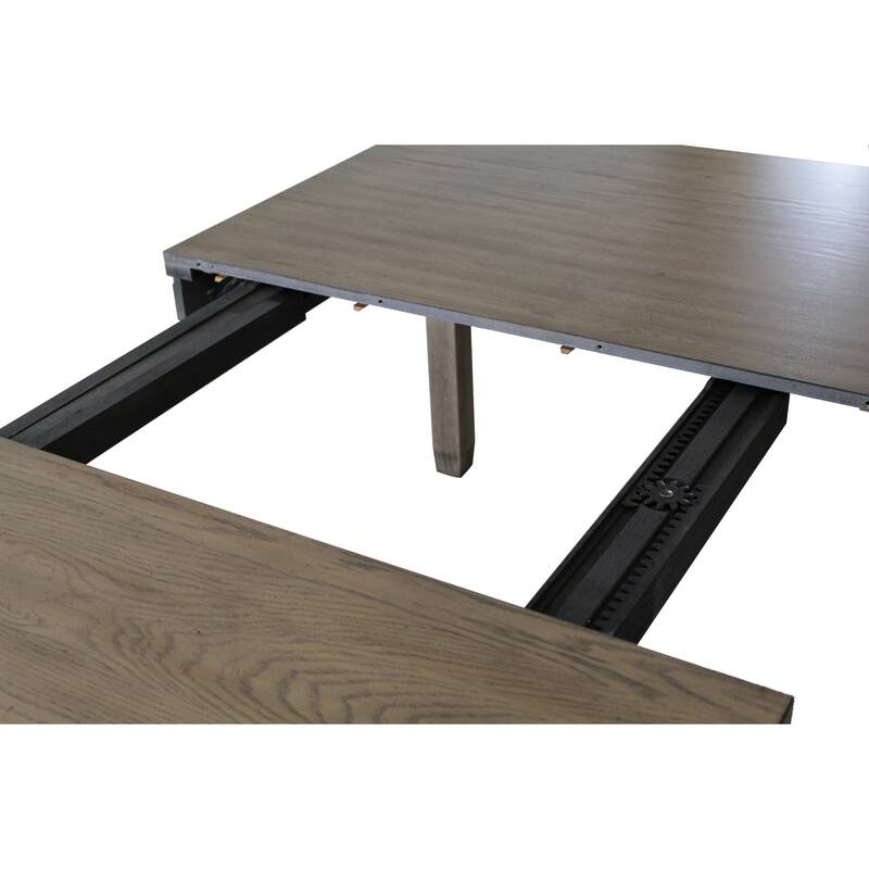 Extendable Dining Table - Acacia Wood Table Seats 6-8 - Brown Kitchen Table - 78