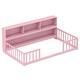 preview thumbnail 22 of 20, Costway Twin Size Montessori Floor Bed with Bookcase Storage Shelves &
