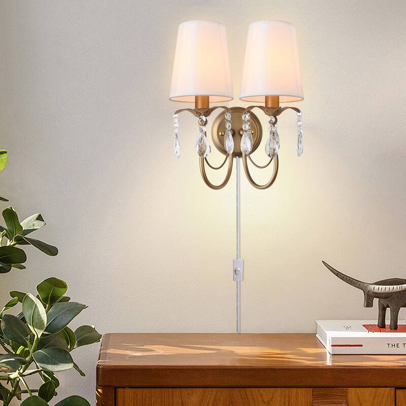1-Light Gold Wall Sconces Bathroom Light Fixtures Vintage Wall Sconce