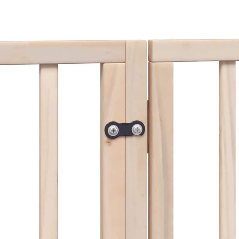 vidaXL Dog Gate Foldable Poplar Wood