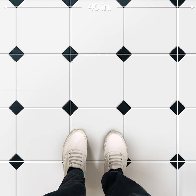 Merola Tile Betera Classique Blanco 22-3/4" x 22-3/4" Porcelain Floor and Wall Tile