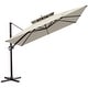preview thumbnail 20 of 85, 11 x 11 FT Outdoor Square Patio Cantilever Offset Umbrella with Crank and 360 Degrees Rotation
