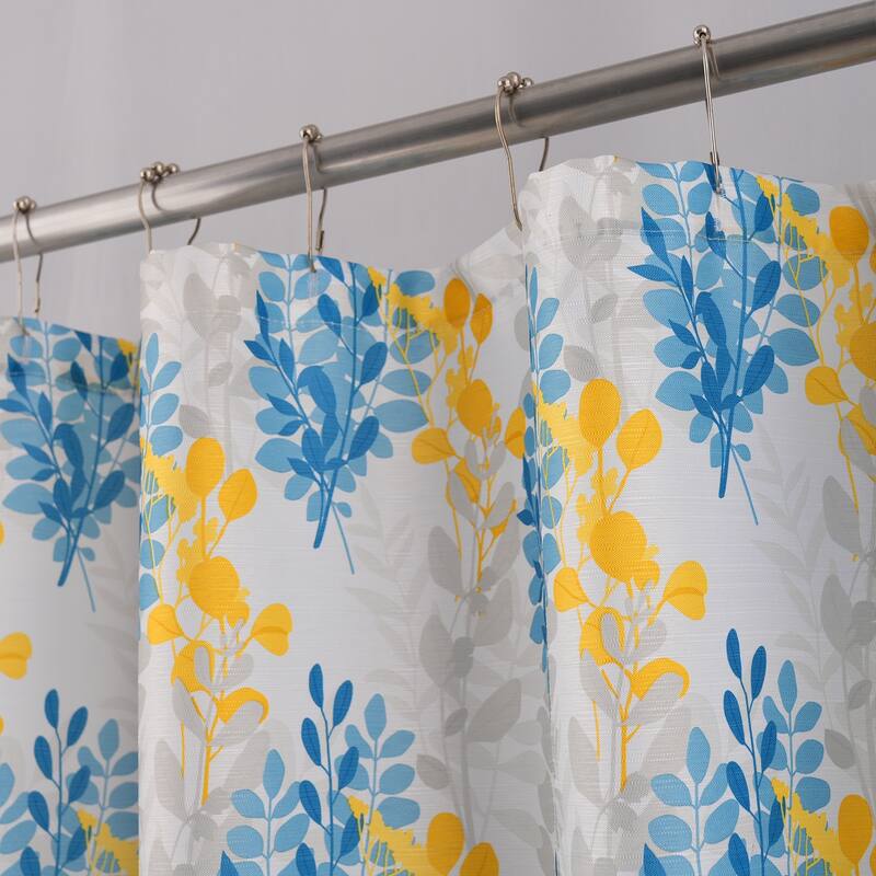 Cedar Floral Seashells Starfish Flowers Shower Curtains with Hooks