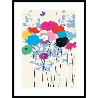 Multicolored Meadow by Jenny Frean Wood Framed Wall Art Print - Bed ...
